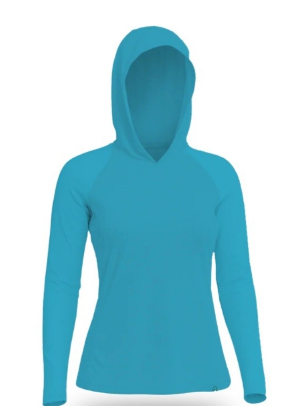 50% UV Protective Women’s Aqua Hooded Long-Sleeve Top